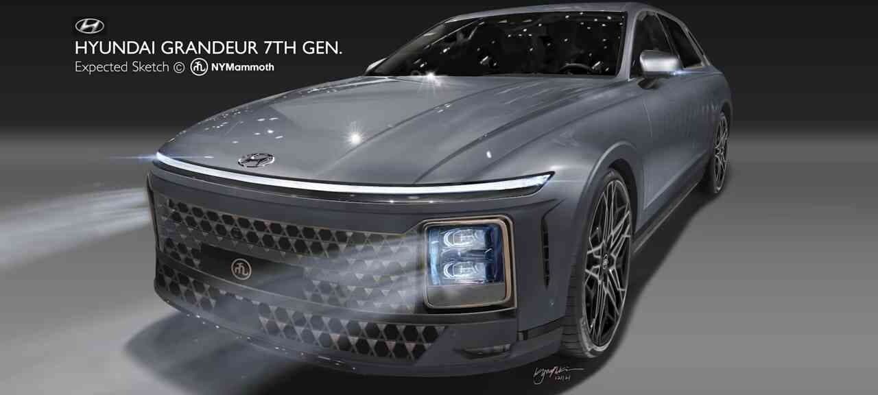 그랜저  풀체인지 앞모습  예상도 게시글 썸네일