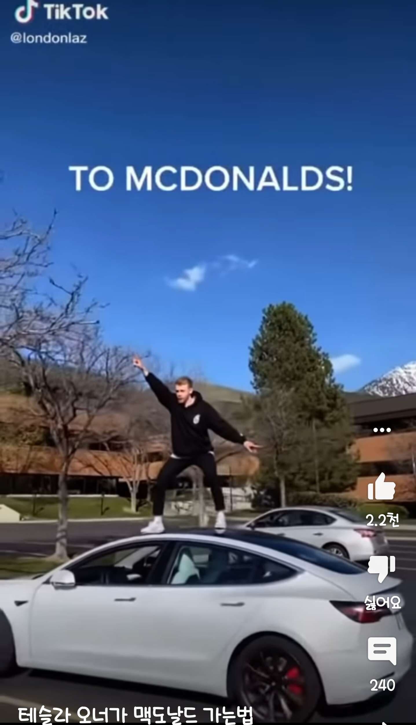 테슬라 오너가 맥도날드 가는법 게시글 썸네일