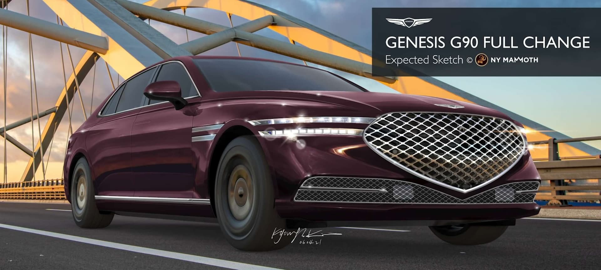 제네시스 G90 풀체인 예상도 게시글 썸네일