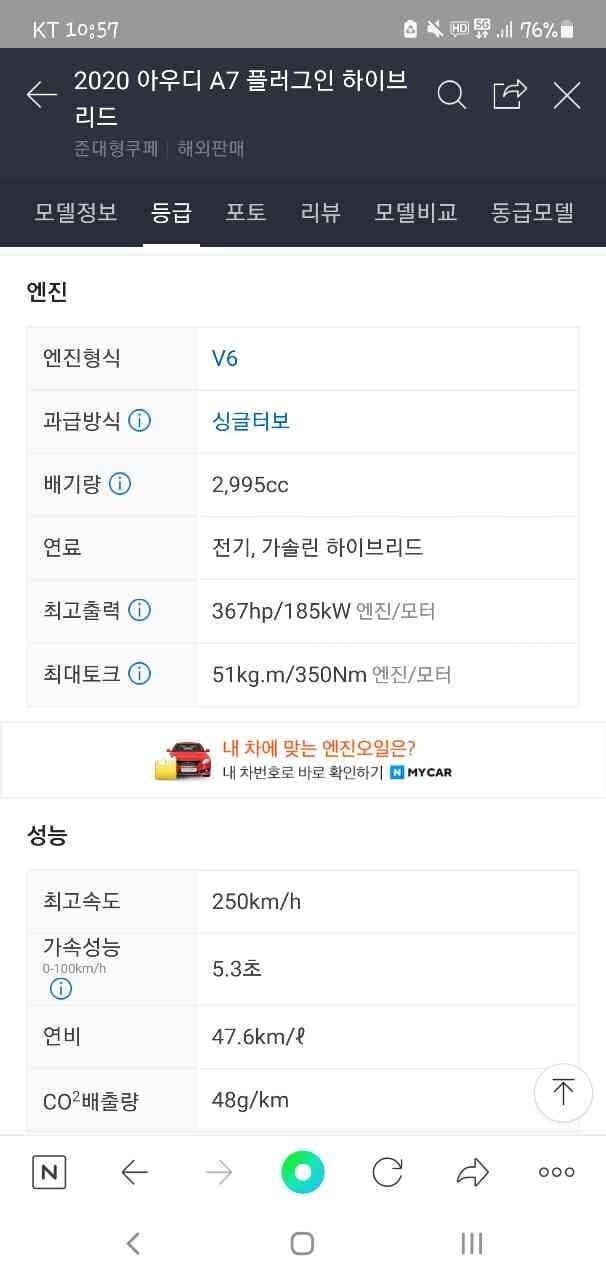 a7플러그인 하이브리드 연비 게시글 썸네일