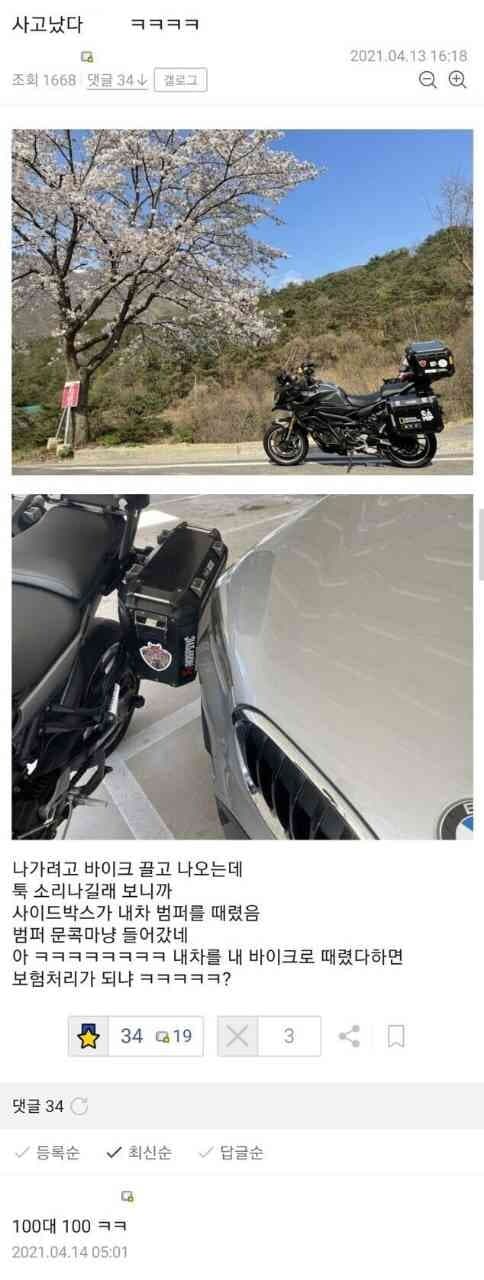 본인과실 200% 뜬 사람 게시글 썸네일