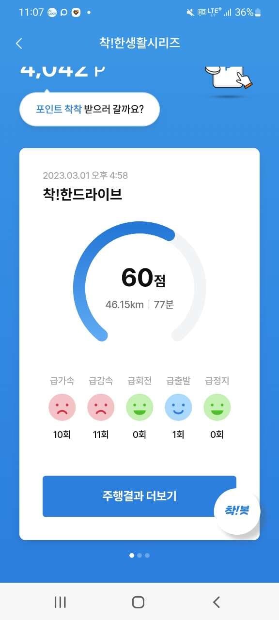 [착!한드라이브]이번엔 60점 점수가 낮네요 게시글 썸네일