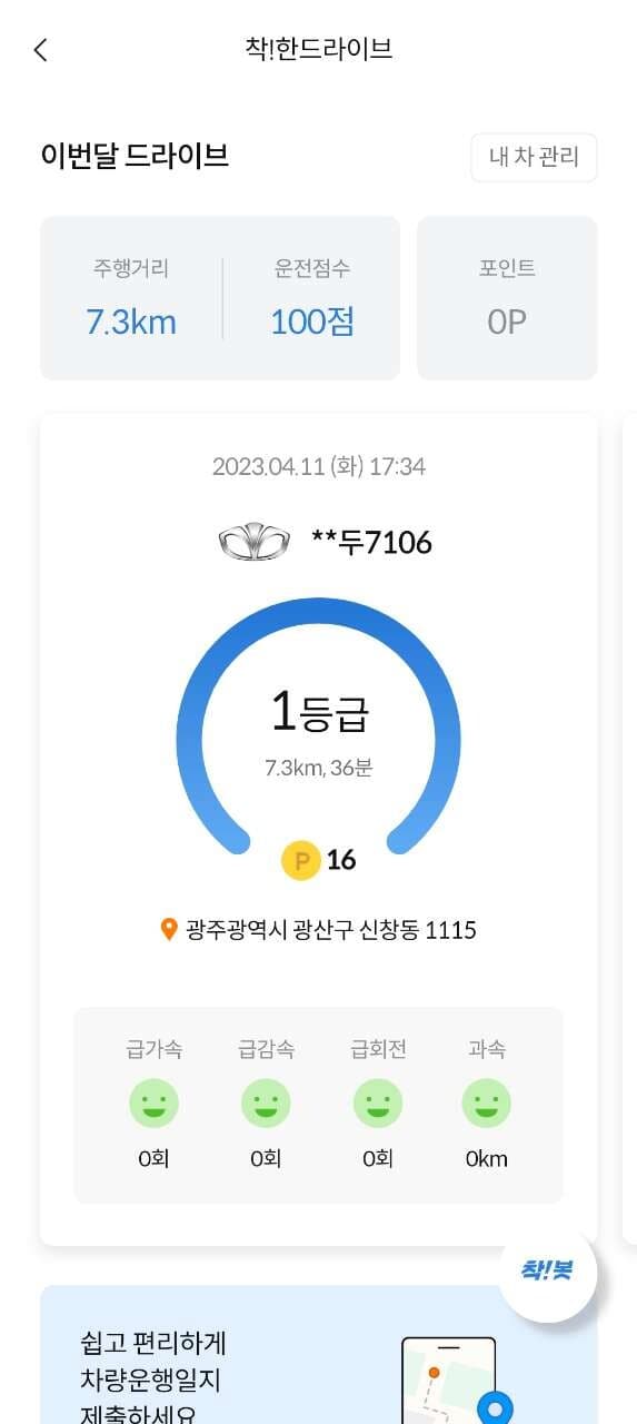 [착!한 생활시리즈] 착한 운전 1등급 인증합니다 게시글 썸네일