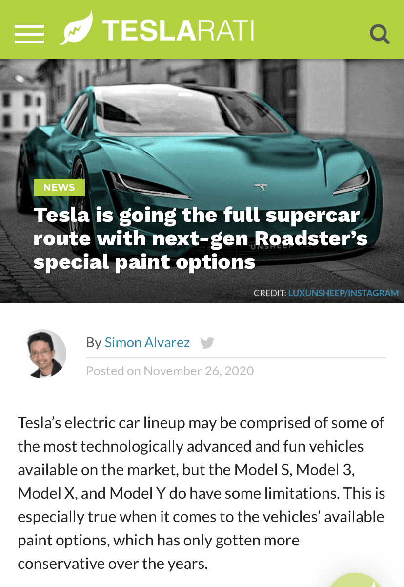 테슬라—프리미엄 브랜드의 조건: 컬러를 입혀라  게시글 썸네일