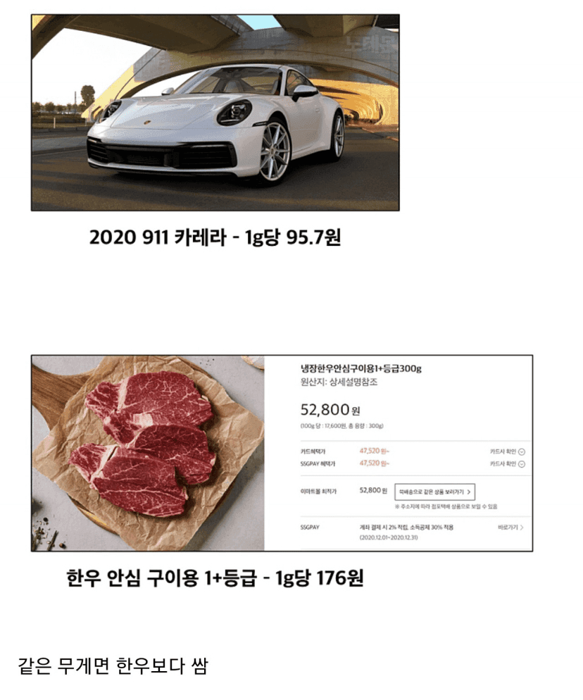 (유머) 포르쉐 911 카레라 생각보다 싸네요 게시글 썸네일
