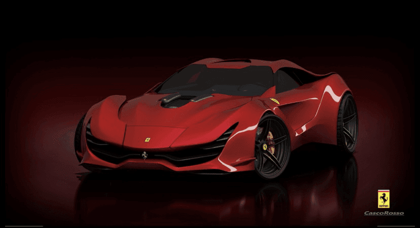 페라리의 CascoRosso 컨셉카 렌더링  게시글 썸네일