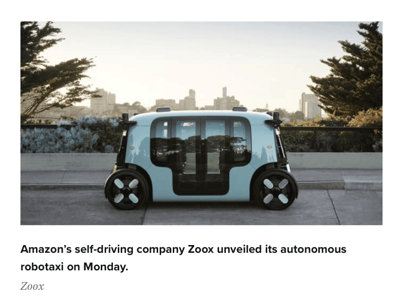 아마존 자율주행차 Zoox 등장 게시글 썸네일