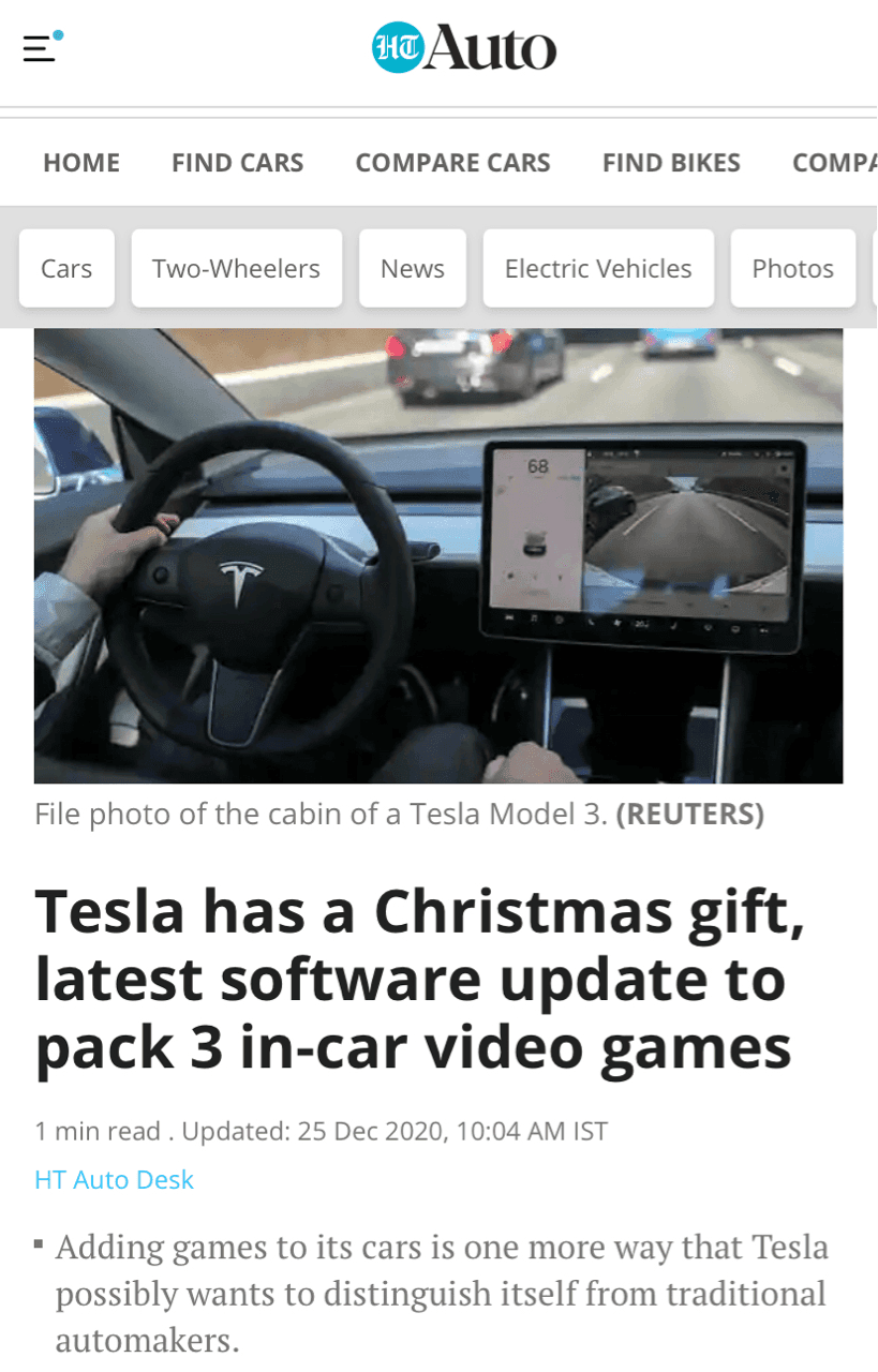 테슬라의 크리스마스 선물 게시글 썸네일