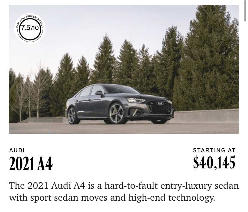 (내친김에) 아우디 미국 라인업 정리 게시글 썸네일