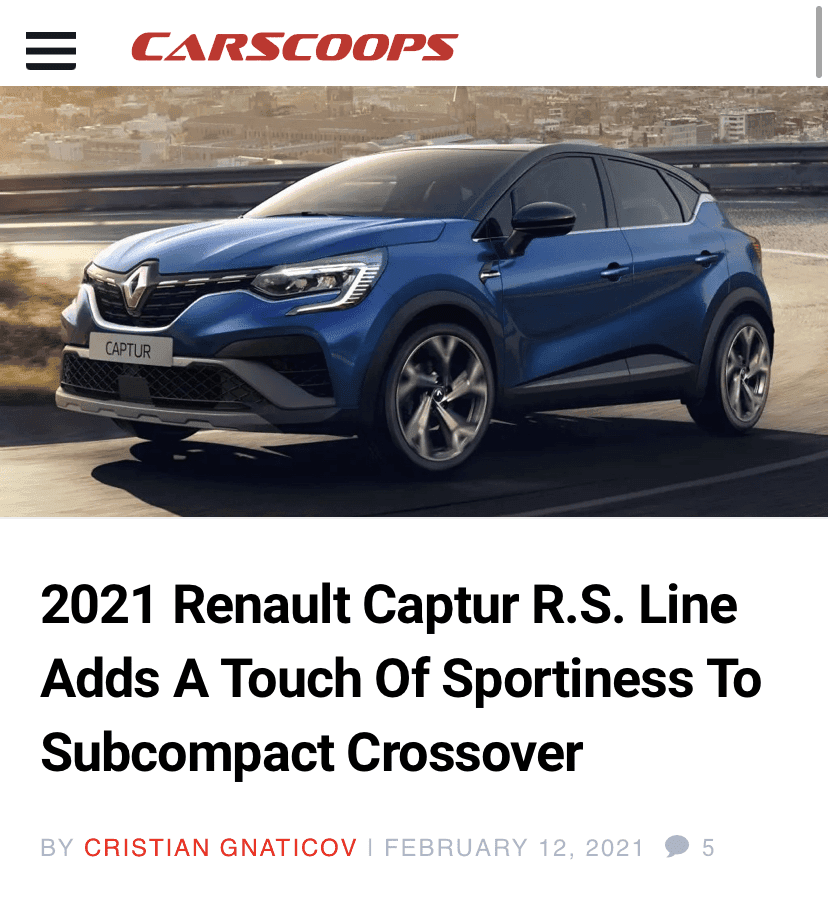 (르노이야기) 캡쳐 RS Line 추가  게시글 썸네일