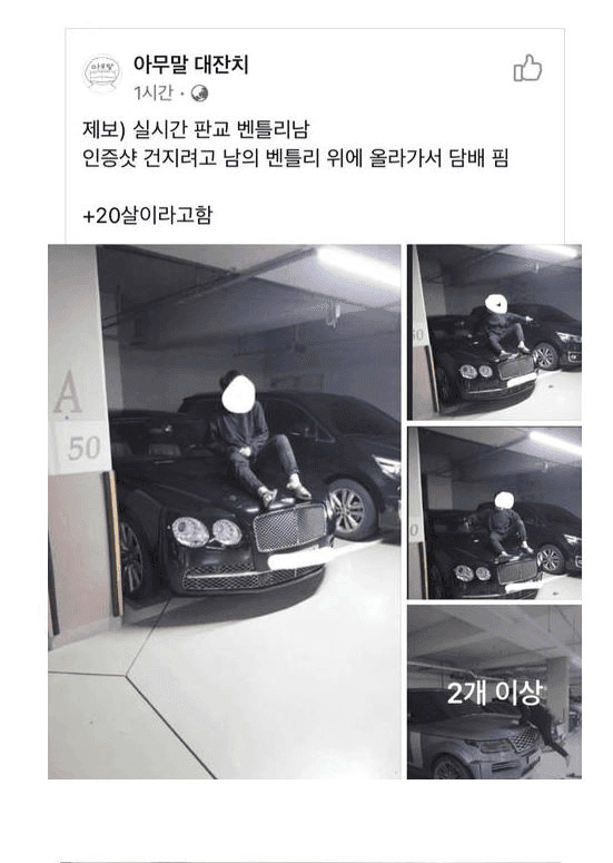 어제자 20살 판교 진상 벤틀리 남  게시글 썸네일
