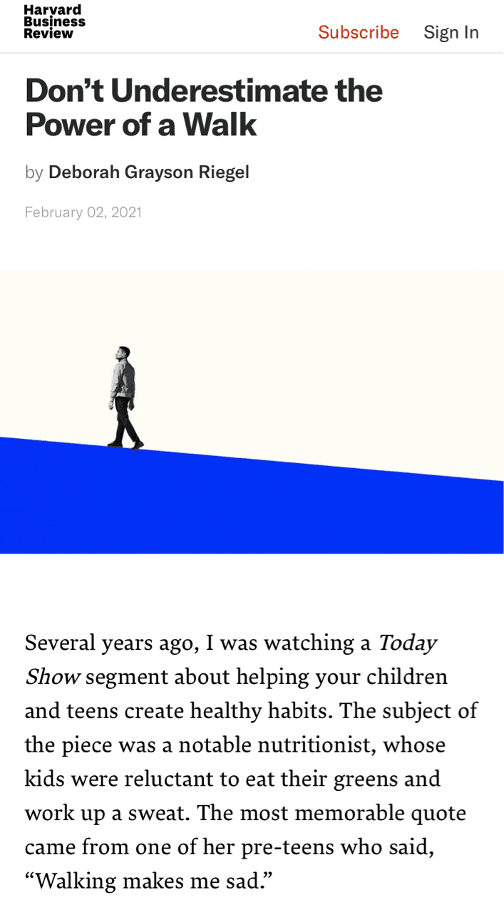 (HBR) 걷기가 바로 경쟁력입니다.  게시글 썸네일