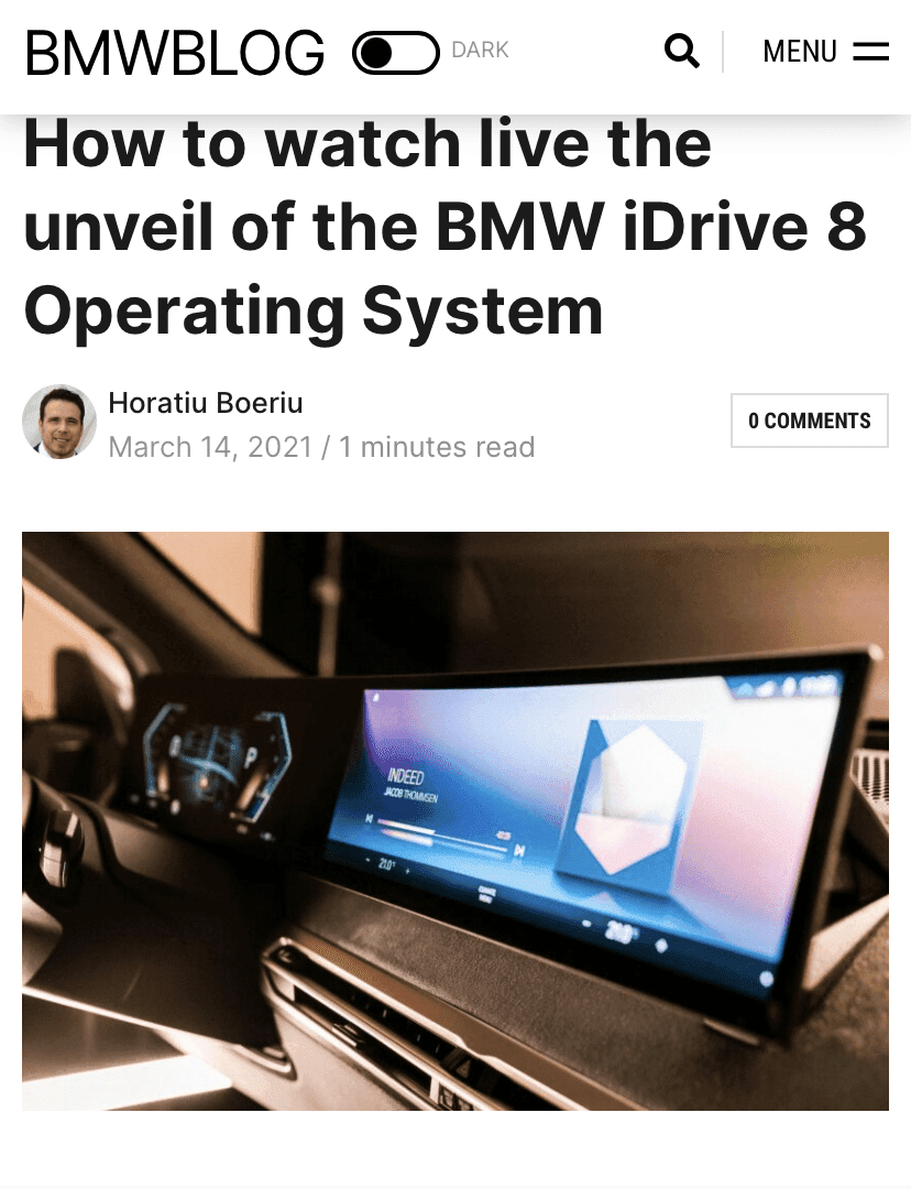 BMW iDrive 8 획기적인 변화 예고 게시글 썸네일