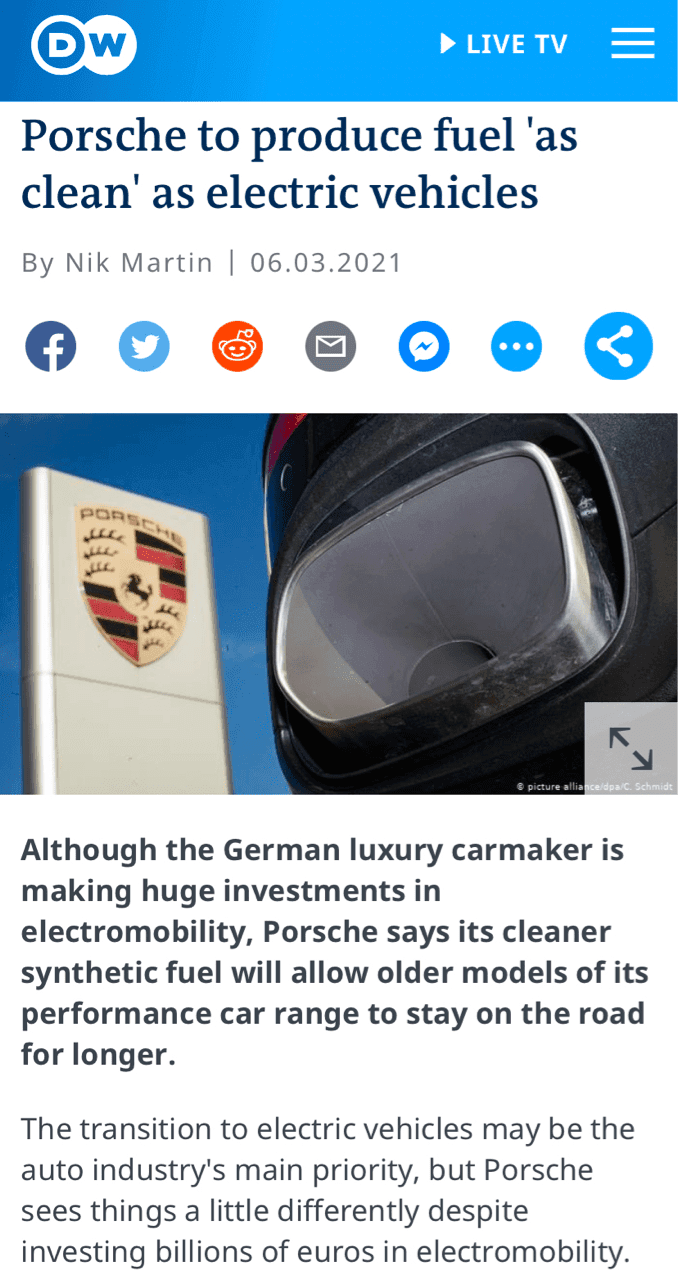 포르쉐 친환경 연료 개발 투자에 박차—264억 게시글 썸네일