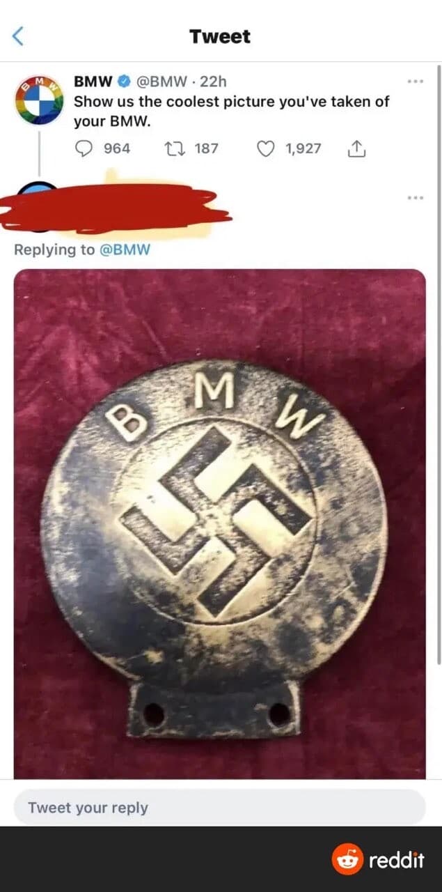 BMW 본사 X(트위터)에 극딜 박은 유저 ㄷㄷ 게시글 썸네일