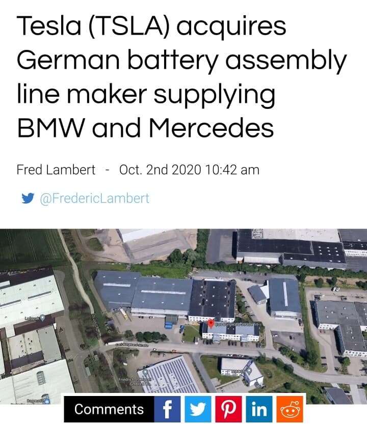 테슬라가 독일 배터리 조립업체 인수 했네요 게시글 썸네일