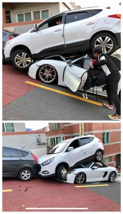 (황당)포르쉐 위로 올라탄 투싼 게시글 썸네일