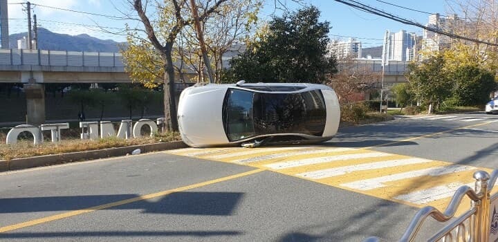 얼마전 저희 집앞에 있었던 단독 차사고 게시글 썸네일