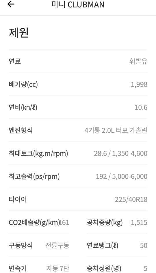 옹? 미니 클럽맨S 192마력이나 됬었네요? 게시글 썸네일